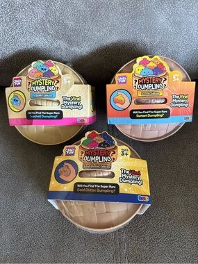 Mystery Dumpling BUNDLE OF 3. Seashell, Sunset and Gold Glitter.  NEW